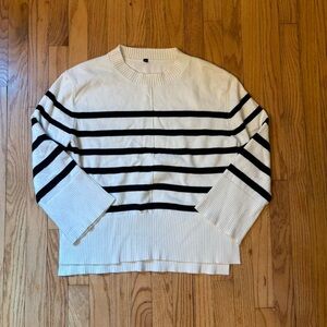 Striped Black and White Men's Sweater